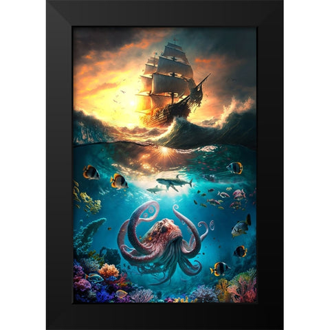The Flying Dutchman 1 Black Modern Wood Framed Art Print by Heere, Ray