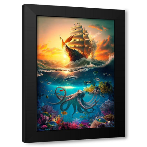 The Flying Dutchman 2 Black Modern Wood Framed Art Print with Double Matting by Heere, Ray