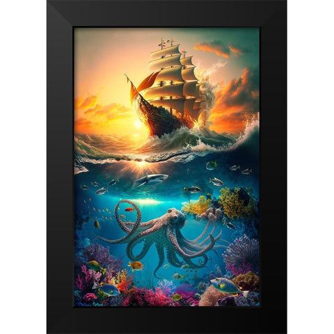 The Flying Dutchman 2 Black Modern Wood Framed Art Print by Heere, Ray