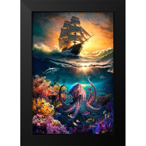 The Flying Dutchman 3 Black Modern Wood Framed Art Print by Heere, Ray