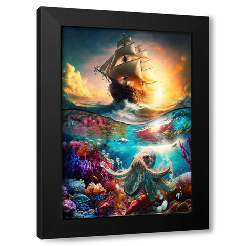 The Flying Dutchman 4 Black Modern Wood Framed Art Print by Heere, Ray