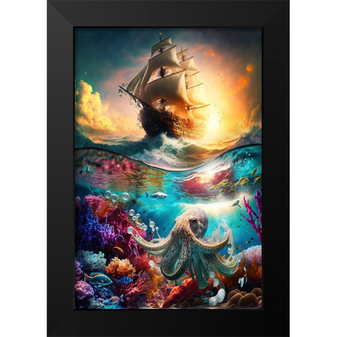 The Flying Dutchman 4 Black Modern Wood Framed Art Print by Heere, Ray