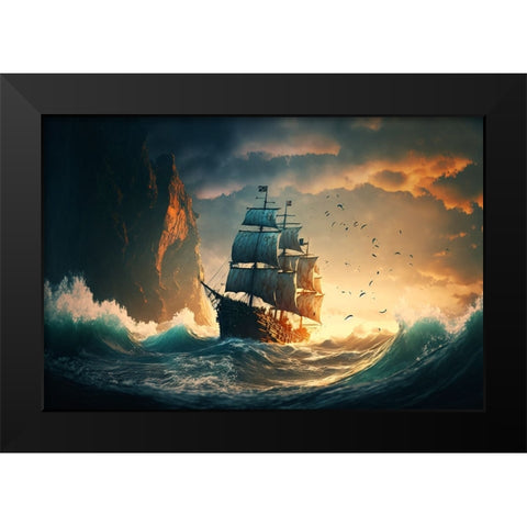 The Flying Dutchman 7 Black Modern Wood Framed Art Print by Heere, Ray