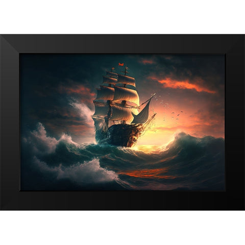 The Flying Dutchman 8 Black Modern Wood Framed Art Print by Heere, Ray