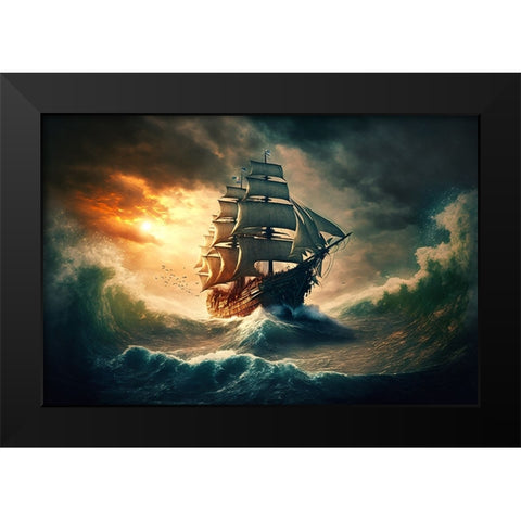 The Flying Dutchman 10 Black Modern Wood Framed Art Print by Heere, Ray