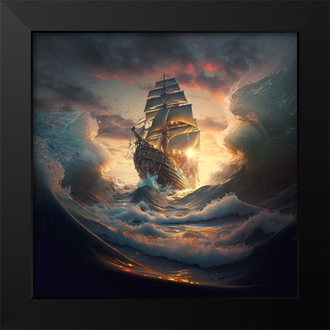 The Flying Dutchman 12 Black Modern Wood Framed Art Print by Heere, Ray