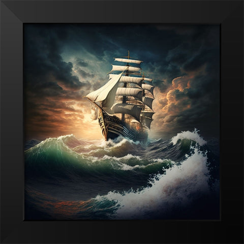 The Flying Dutchman 14 Black Modern Wood Framed Art Print by Heere, Ray