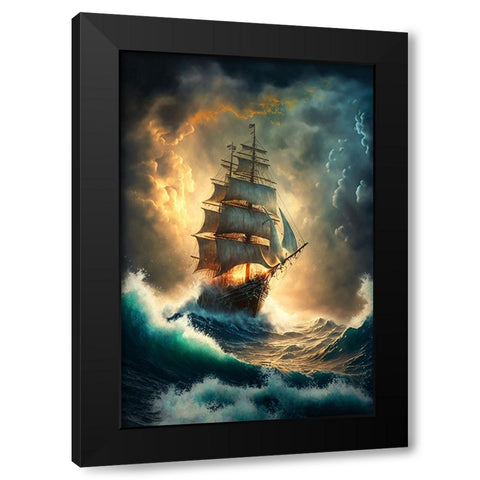 The Flying Dutchman 15 Black Modern Wood Framed Art Print by Heere, Ray