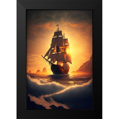 The Flying Dutchman 16 Black Modern Wood Framed Art Print by Heere, Ray