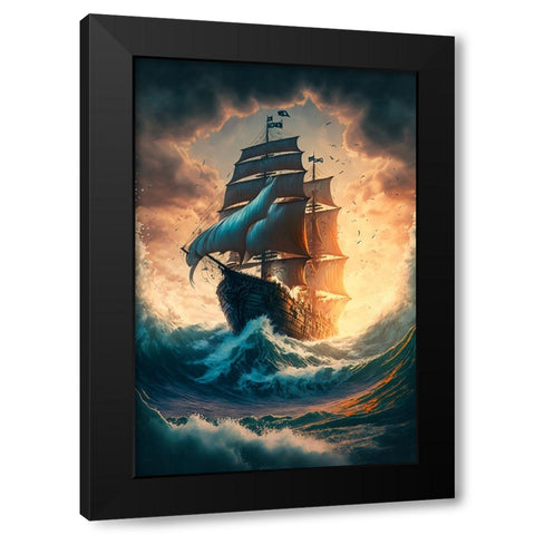 The Flying Dutchman 19 Black Modern Wood Framed Art Print with Double Matting by Heere, Ray