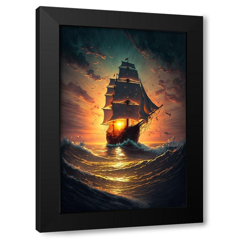 The Flying Dutchman 20 Black Modern Wood Framed Art Print by Heere, Ray