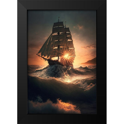The Flying Dutchman 21 Black Modern Wood Framed Art Print by Heere, Ray