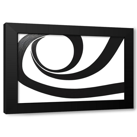 Black White Bold Strokes 8 Black Modern Wood Framed Art Print by Heere, Ray