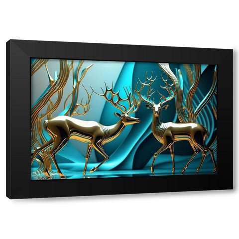 Metallic Majesty 9 Black Modern Wood Framed Art Print by Heere, Ray
