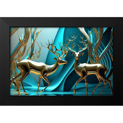 Metallic Majesty 9 Black Modern Wood Framed Art Print by Heere, Ray