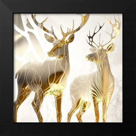 Metallic Majesty 14 Black Modern Wood Framed Art Print by Heere, Ray