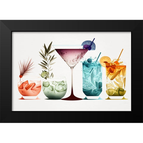 Mid Century Cocktails And Drinks 6 Black Modern Wood Framed Art Print by Heere, Ray