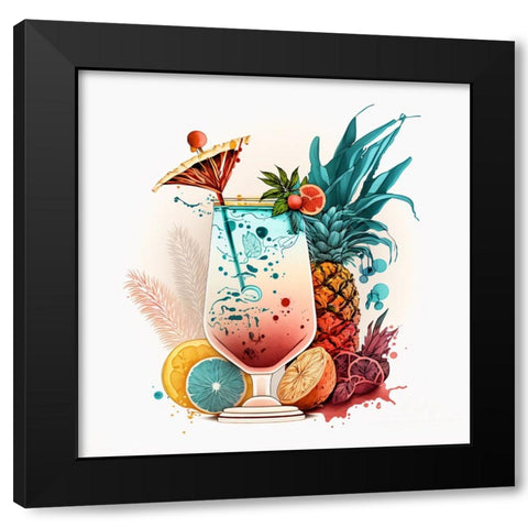 Mid Century Cocktails And Drinks 17 Black Modern Wood Framed Art Print by Heere, Ray