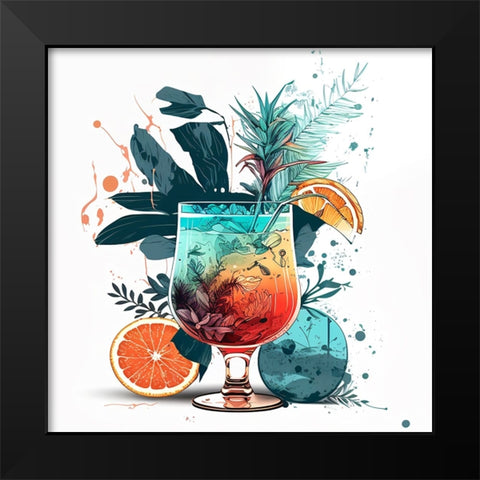 Mid Century Cocktails And Drinks 20 Black Modern Wood Framed Art Print by Heere, Ray