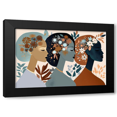Mid Century Diversity Portraits 11 Black Modern Wood Framed Art Print with Double Matting by Heere, Ray