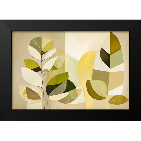 Mid Century Nature Green 8 Black Modern Wood Framed Art Print by Heere, Ray
