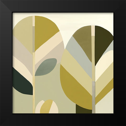 Mid Century Nature Green 11 Black Modern Wood Framed Art Print by Heere, Ray