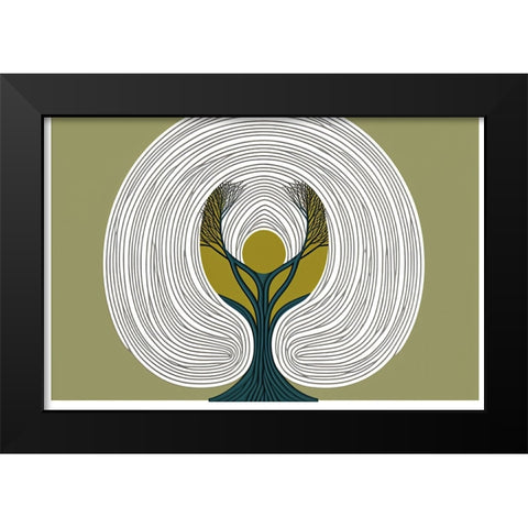Mid Century Tree Of Life 3 Black Modern Wood Framed Art Print by Heere, Ray