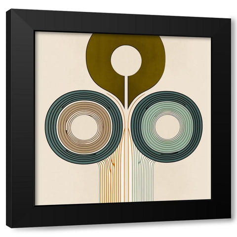 Mid Century Tree Of Life 12 Black Modern Wood Framed Art Print with Double Matting by Heere, Ray