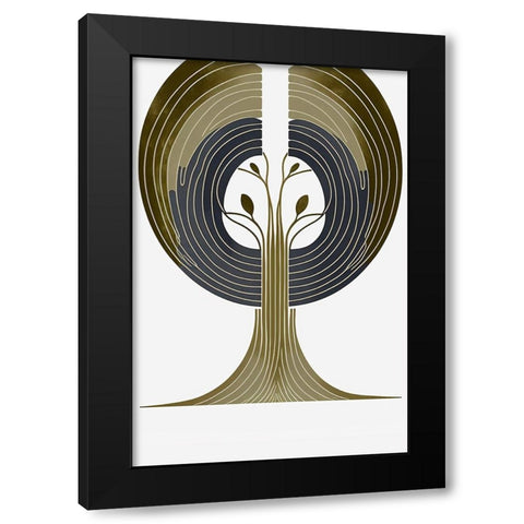 Mid Century Tree Of Life 17 Black Modern Wood Framed Art Print by Heere, Ray