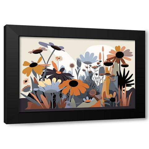 Mid Century Wildflowers 4 Black Modern Wood Framed Art Print by Heere, Ray