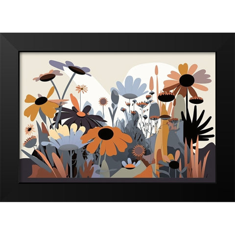 Mid Century Wildflowers 4 Black Modern Wood Framed Art Print by Heere, Ray