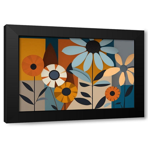 Mid Century Wildflowers 9 Black Modern Wood Framed Art Print by Heere, Ray