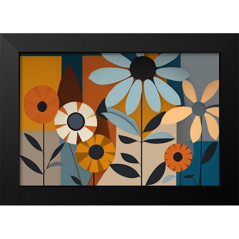 Mid Century Wildflowers 9 Black Modern Wood Framed Art Print by Heere, Ray