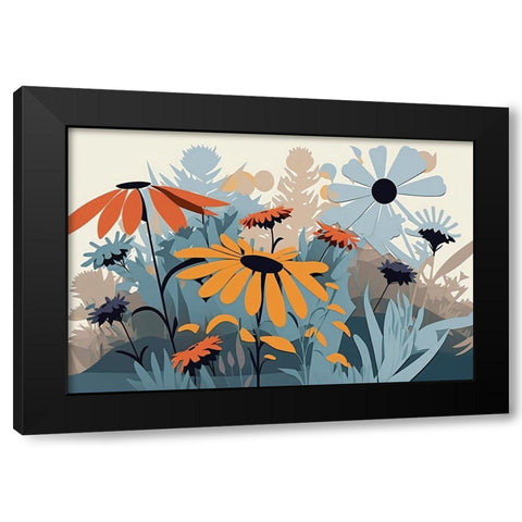 Mid Century Wildflowers 11 Black Modern Wood Framed Art Print by Heere, Ray