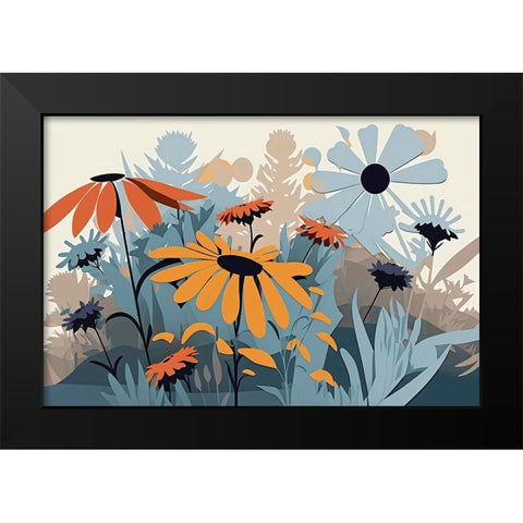 Mid Century Wildflowers 11 Black Modern Wood Framed Art Print by Heere, Ray