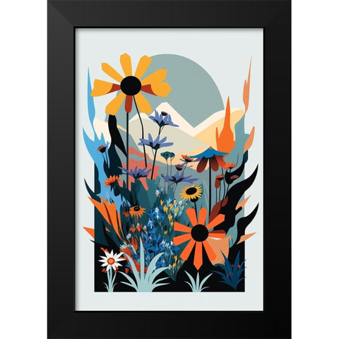 Mid Century Wildflowers 15 Black Modern Wood Framed Art Print by Heere, Ray