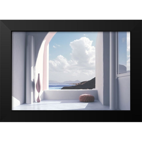 Architectural Photography Balconies 2 Black Modern Wood Framed Art Print by Heere, Ray