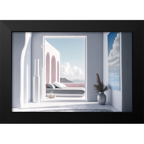 Architectural Photography Balconies 3 Black Modern Wood Framed Art Print by Heere, Ray