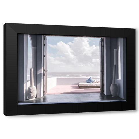 Architectural Photography Balconies 5 Black Modern Wood Framed Art Print with Double Matting by Heere, Ray