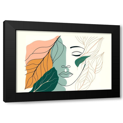 Botanical Minimalism Portraits 3 Black Modern Wood Framed Art Print by Heere, Ray