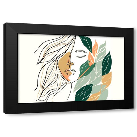Botanical Minimalism Portraits 4 Black Modern Wood Framed Art Print by Heere, Ray