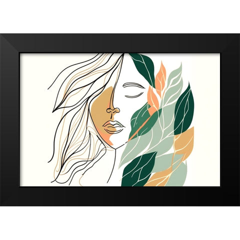 Botanical Minimalism Portraits 4 Black Modern Wood Framed Art Print by Heere, Ray