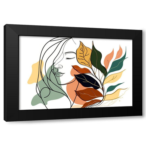 Botanical Minimalism Portraits 5 Black Modern Wood Framed Art Print by Heere, Ray