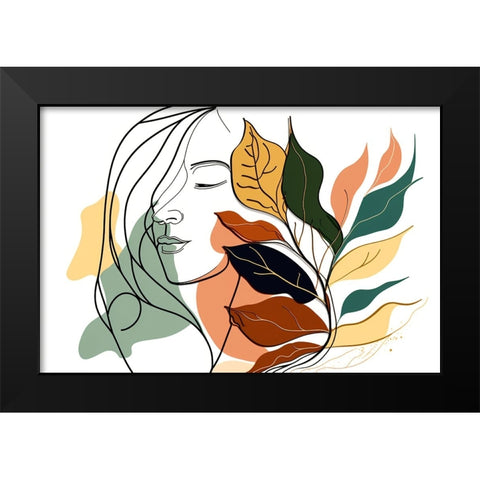 Botanical Minimalism Portraits 5 Black Modern Wood Framed Art Print by Heere, Ray