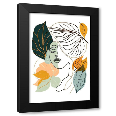 Botanical Minimalism Portraits 7 Black Modern Wood Framed Art Print with Double Matting by Heere, Ray