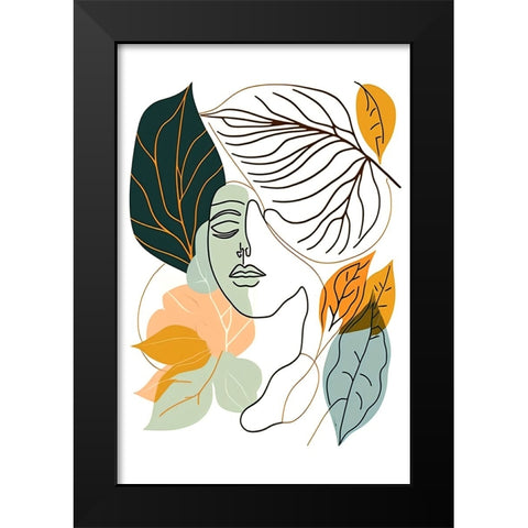 Botanical Minimalism Portraits 7 Black Modern Wood Framed Art Print by Heere, Ray