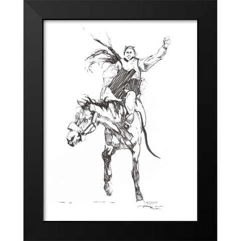 8 Seconds Black Modern Wood Framed Art Print by Gould, Renee