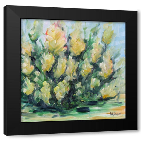 Blooming Black Modern Wood Framed Art Print with Double Matting by Gould, Renee