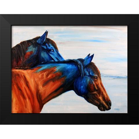 Blue Regalia Black Modern Wood Framed Art Print by Gould, Renee
