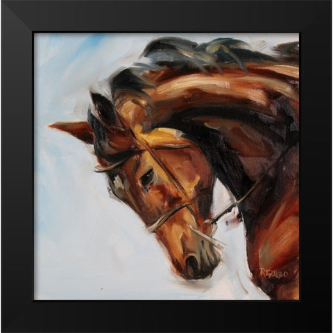 Charging On Black Modern Wood Framed Art Print by Gould, Renee